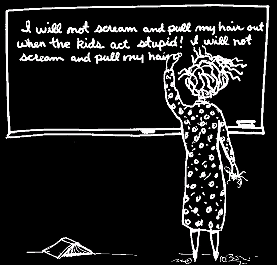 kid writing on board