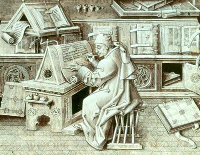 A scribe at work