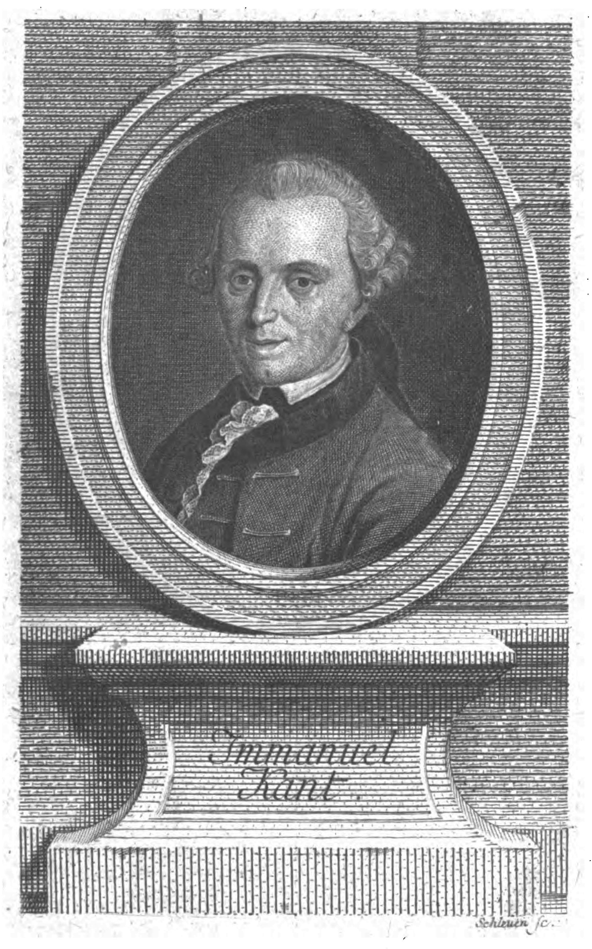 Schleuen Engraving of Kant (1773)