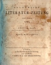 Allgemeine Literatur-Zeitung (1785 cover)