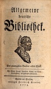 Allgemeine deutsche Bibliothek (1773 cover)