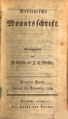 Berlinische Monatsschrift (1797 cover)